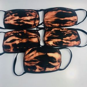 Bleached Cotton Washable Black New Face Mask